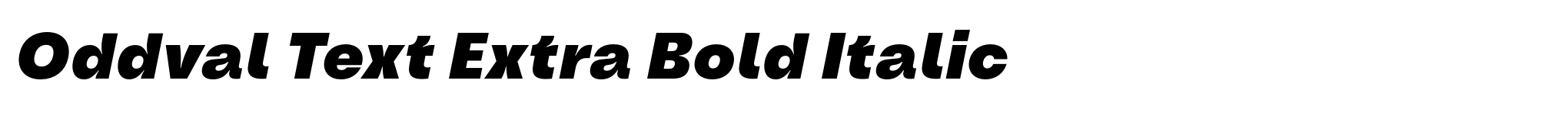 Oddval Text Extra Bold Italic image